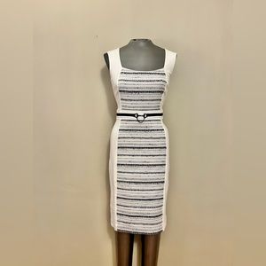 White House Black market size 0 knit dress very Chanel looking
